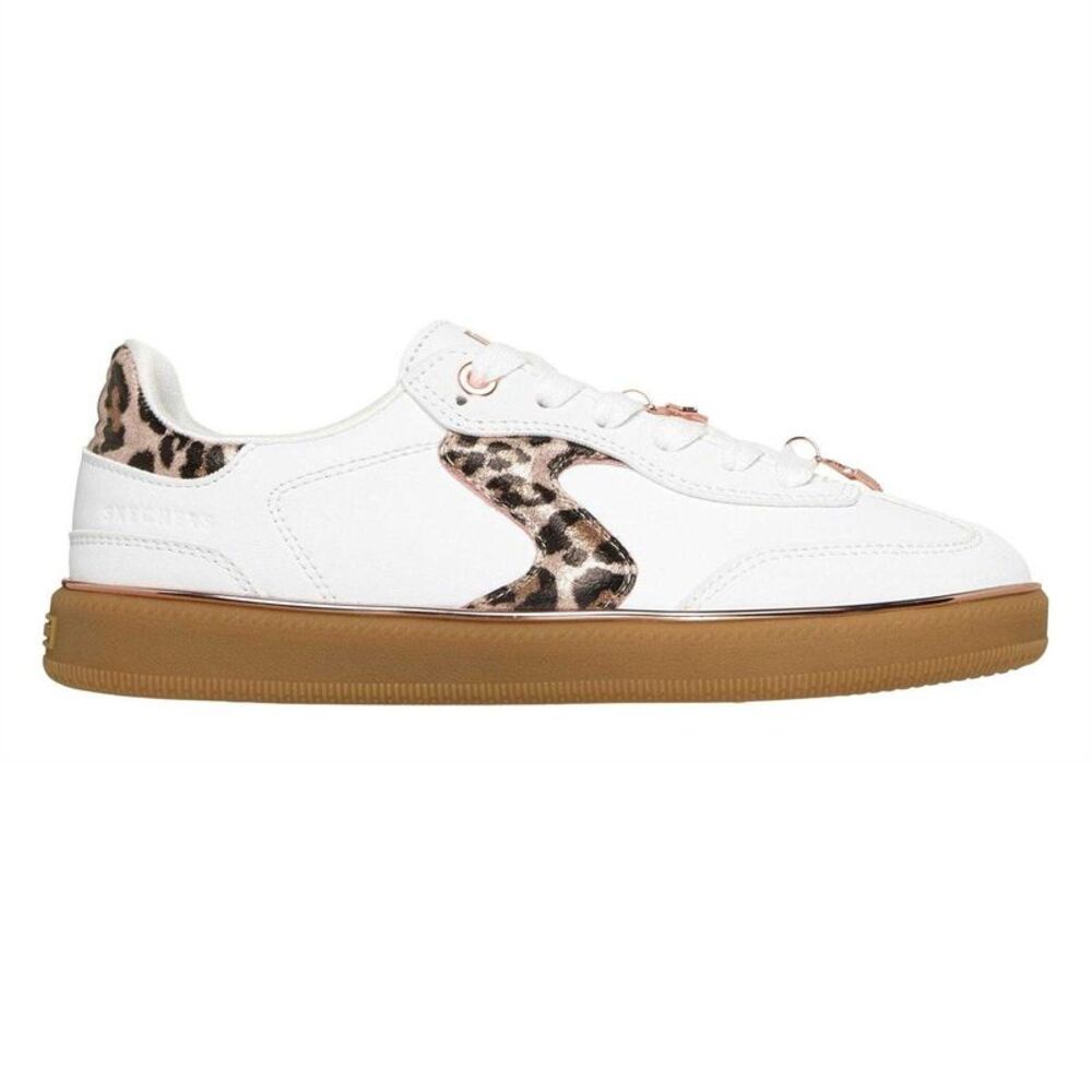 Skechers Childrens/Kids Hotshot Leopard Print Sneakers / White